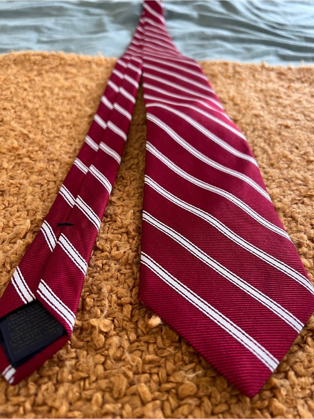 Vintage Brooks Brothers Red Striped Silk Tie - Picture 4 of 9